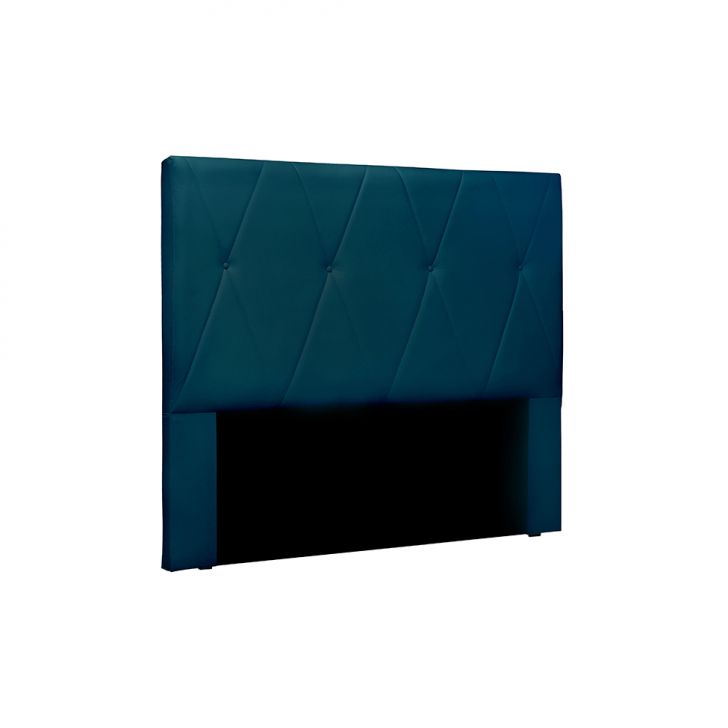 Cabeceira Solteiro Aquilla Veludo Azul Marinho