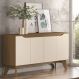 Aparador Buffet 4 Portas Quartzo Nature / Off White