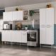 Armário de Cozinha Modulada Completa Compacta 294cm com Balcão de Pia Multimóveis MP2280 Branco