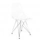 Cadeira de Cozinha Eames Cromada e Transparente
