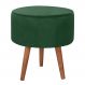 Puff Puf Redondo Pes Palito 44x40cm Suede Verde MPassos