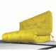 Colchão Futon Casal Dobrável Sofa Cama Amarelo Acquablock