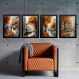 Kit 4 Quadros Românticos Cidade Europa 24x18cm - com vidro