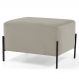 Puff Decorativo 60cm Base Aço Status B-309 Veludo Bege - Domi