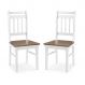 Conjunto De 2 Cadeiras de Madeira Maciça BRANCO