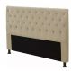 Cabeceira Casal King 195cm Para Cama Box Sofia Napa Bege - DS Estofados