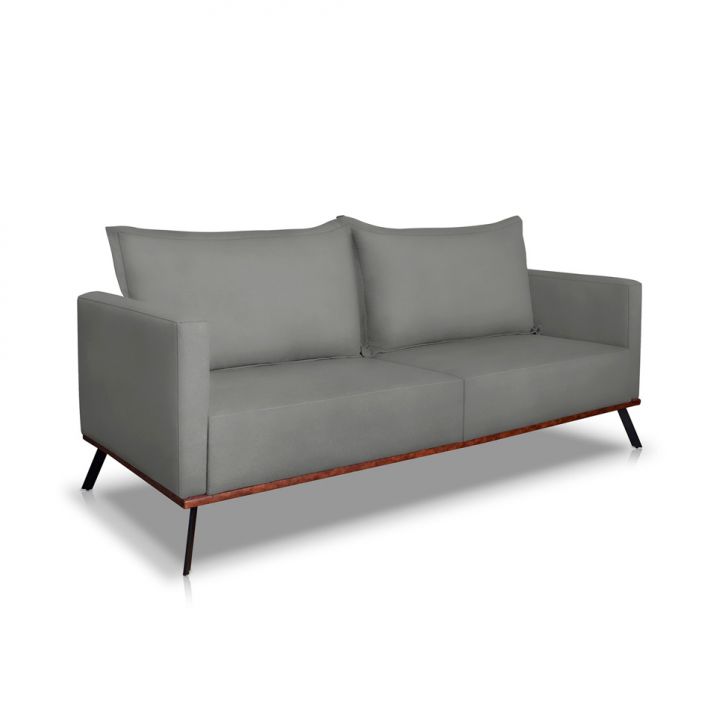 Image of Sofá 3 Lugares Zeus Veludo Cinza Chumbo 180 Cm PLA-MO895UP76TKDMOB