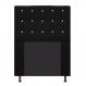 Cabeceira Estofada Dama 90 cm Solteiro Com Strass Suede Preto - Amarena Móveis