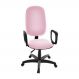 Cadeira Presidente para Escritório com Braços Linha Uno Rosa
