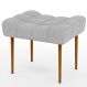 Puff Decorativo Para Sala De Estar Requinte L02 Linho Cinza - Lyam Decor