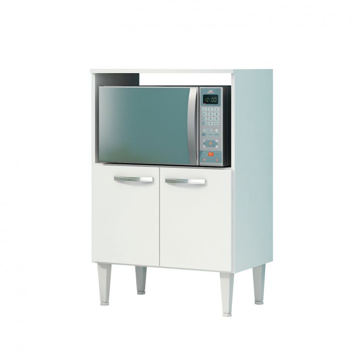Armário para Micro-ondas Moscou 2 Portas Branco