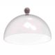 Cúpula de Plástico 30cm para Bolos Tortas Doces Pratos Bubble Crippa Amêndoa