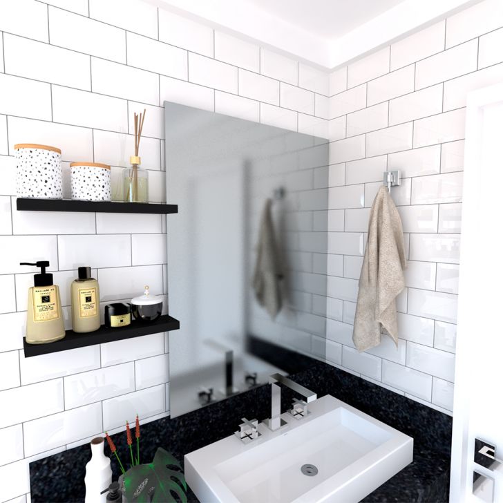 Prateleira Corp Preta 40 cm