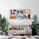 Quadros Contemporâneos Cores 214x100 3-100x70 Caixa Preto