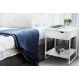 Mesa de Cabeceira Branca 1 Gaveta Móvel Quarto Apoio Lateral de Cama