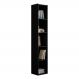 Estante Para Livros com 4 Prateleiras 33cm Julia Preto - Montanaris Decor