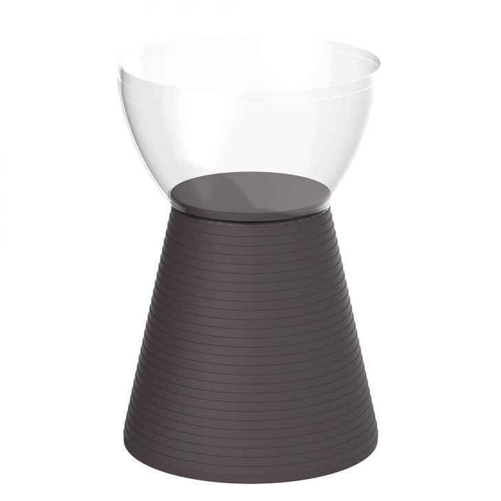 Banco | Banqueta Sili  Cinza E Incolor