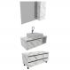 Conjunto Para Banheiro Armarios Com Cuba BN1 Marmore Branco Tecno Mobili