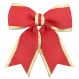 Kit 18 Peças Enfeite Árvore Natal Laço Lacinho Vermelho Dourado Brilhante 14cm