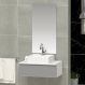 Conjunto Gabinete Banheiro JOY 60 Branco / Cinza