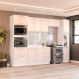 Image of Cozinha Completa com Tampo Rodapé e Paneleiro Amara 10 Portas 4 Gavetas Creme e Branca MO895CL76PWTMOB