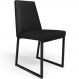 Cadeira Para Sala De Jantar Base Aço Industrial Preto Dafne L02 Couríssimo Preto - Lyam Decor