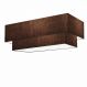 Plafon Duplo Retangular Md-3071 Cúpula em Tecido 80X40cm - Café Bivolt