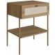 Mesa de Cabeceira 01 Gaveta com Telinha Industrial Indy A03 Hanover Dourado - Lyam Decor