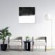Quadro Abstrato Black Square 43x43 Filete Branco