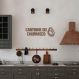 Frase de Parede em Relevo Cantinho do Churrasco 45x14 Marrom