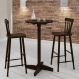 Conjunto Sala de Jantar/Bar com Mesa e 2 Banquetas Altas CR50119 Castanho
