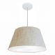 Pendente Cone Md-4248 Cúpula em Tecido 30-50x35cm Rústico Bege - Bivolt