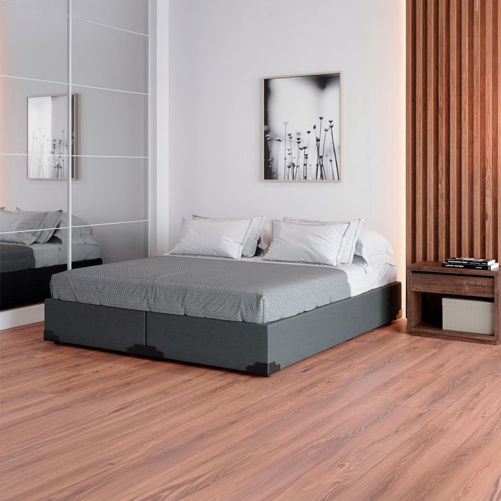 Base Para Cama Box King Joe (36x193x203 ) Linho Grafite