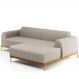 Sofá 5 Lugares com Chaise Direito Para Sala de Estar Molino 320cm D02 Linho Bege C-107 - Lyam Decor