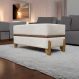 Puff Recamier Para Sala Quarto Cama Casal 100 Cm Kodama Boucle Bege