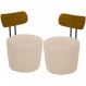 Kit 02 Poltronas Para Sala De Estar Decorativa Base Fixa Luara M03 Linho Cru - Lyam Decor