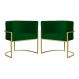 Kit 02 Poltronas Luana Para Sala Suede Verde - DS Estofados