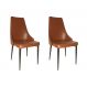 Conjunto com 2 Cadeiras de Jantar Narah Marrom