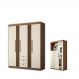 Conjunto de Quarto Hector com Espelho Jatoba Areia