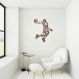 Quadro Escultura Jogador de Basquete L 120x101 Marrom