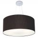 Pendente Cilíndrico Md-4074 Cúpula em Tecido 60x30cm Preto - Bivolt