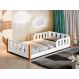 Cama Montessoriana Infantil Com Grade De Proteção Camila Branco Com 2 Luminárias - Divaloto