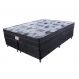 Cama Box Queen Imperial com Colchão Mola Verticoil (158x198) Preta e Cinza