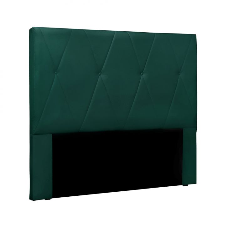 Cabeceira Solteiro Aquilla Veludo Verde
