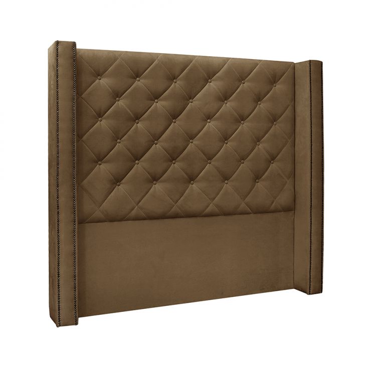 Cabeceira Solteiro Vicenza Suede Caramelo