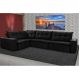 Sofá de Canto Retrátil, Reclinável, Molas Cama inBox Oklahoma 3,45X2,41 ou 2,41X3,45 Suede Preto