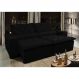Sofá Lisboa 2,72m Retrátil, Reclinável com Molas no Assento Tecido Suede Velusoft Preto - Cama InBox