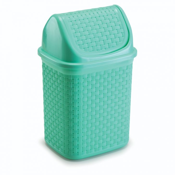 Lixeira Para Cozinha de Plástico com Basculante 4,5 L Verde