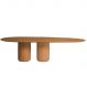 Mesa de Jantar Oásis Orgânica Cilíndrica Freijó 137x90 cm