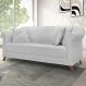 Sofá 3 Lugares Abruzzo Linho Rústico Grigio 180 cm